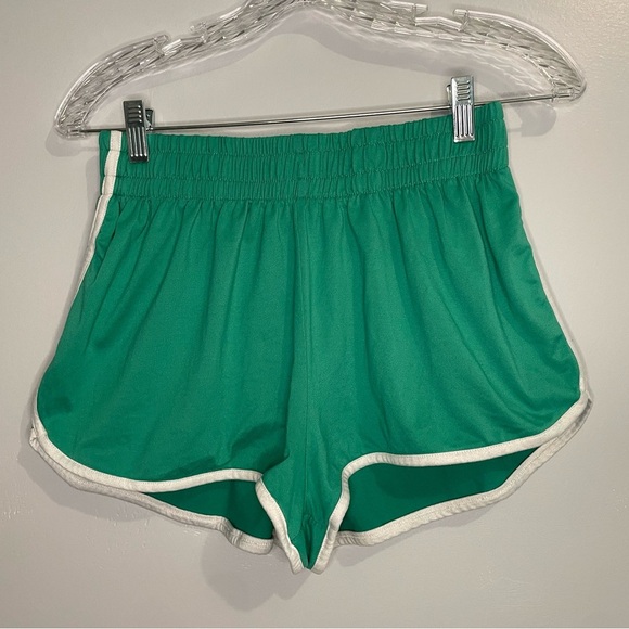 Pants - Green White Women’s Athletic Shorts Size Large Sporty Athleisure Streetwear EUC
